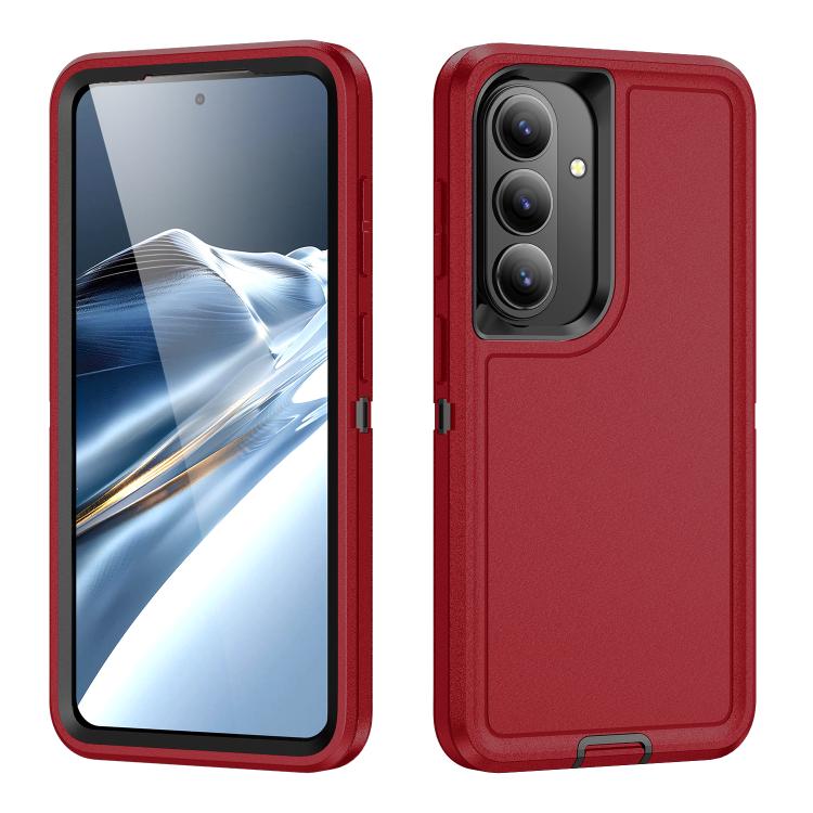 For Samsung Galaxy S26 5G Life Waterproof Rugged Phone Case(Red + Black)