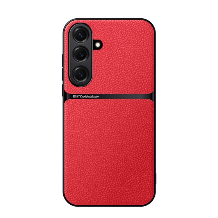 For Samsung Galaxy S26 5G Litchi Leather Magnetic Full Coverage Shockproof Phone Case(Red)