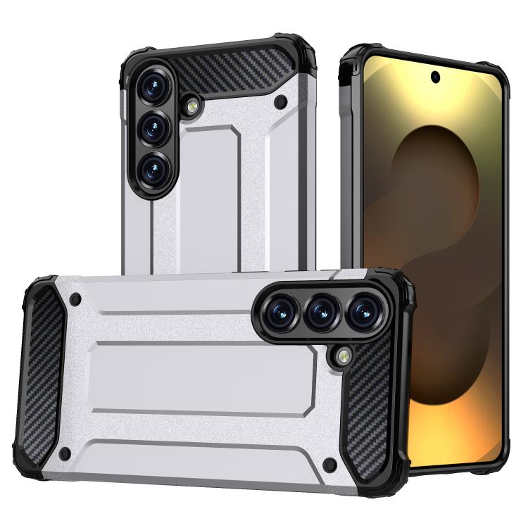For Samsung Galaxy S26 5G Magic Armor TPU Hybrid PC Phone Case(Silver)