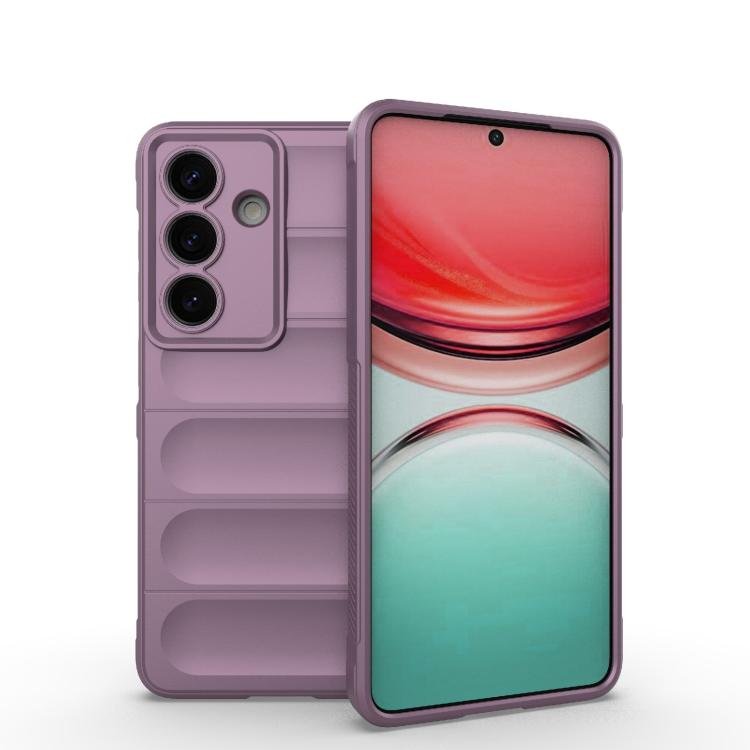 For Samsung Galaxy S26 5G Magic Shield TPU + Flannel Phone Case(Purple)