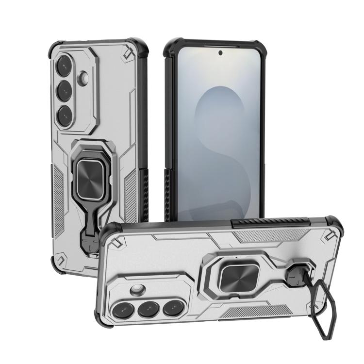 For Samsung Galaxy S26 5G Metal Kickstand TPU Hybrid PC Phone Case(Grey)