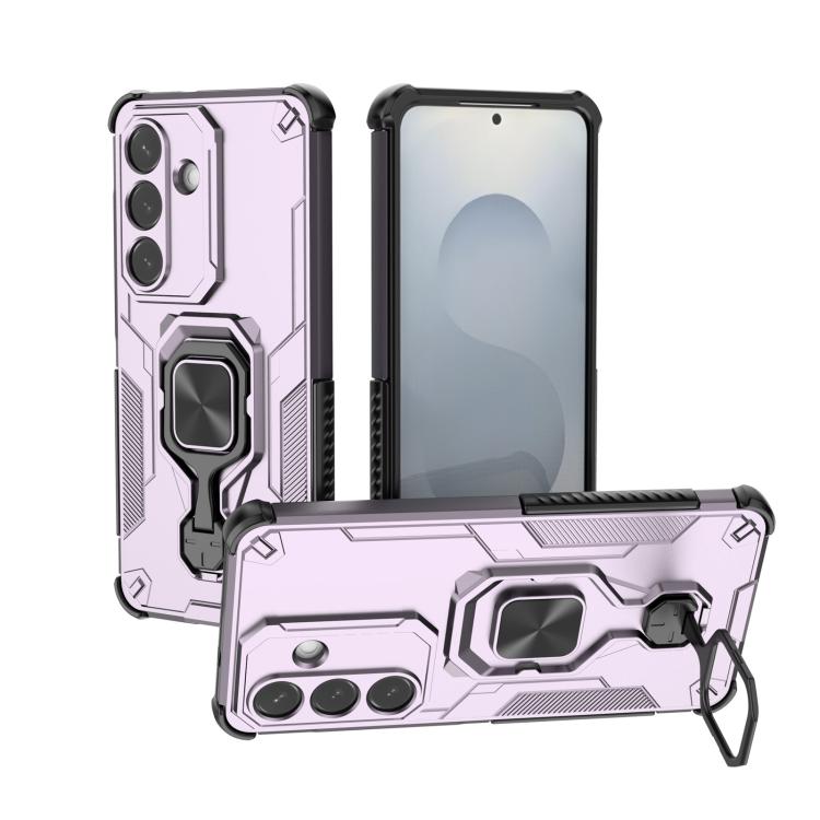 For Samsung Galaxy S26 5G Metal Kickstand TPU Hybrid PC Phone Case(Purple)