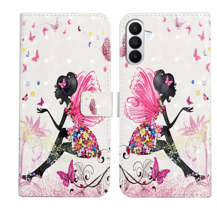 For Samsung Galaxy S26 5G Oil Embossed 3D Drawing Leather Phone Case(Flower Fairy)