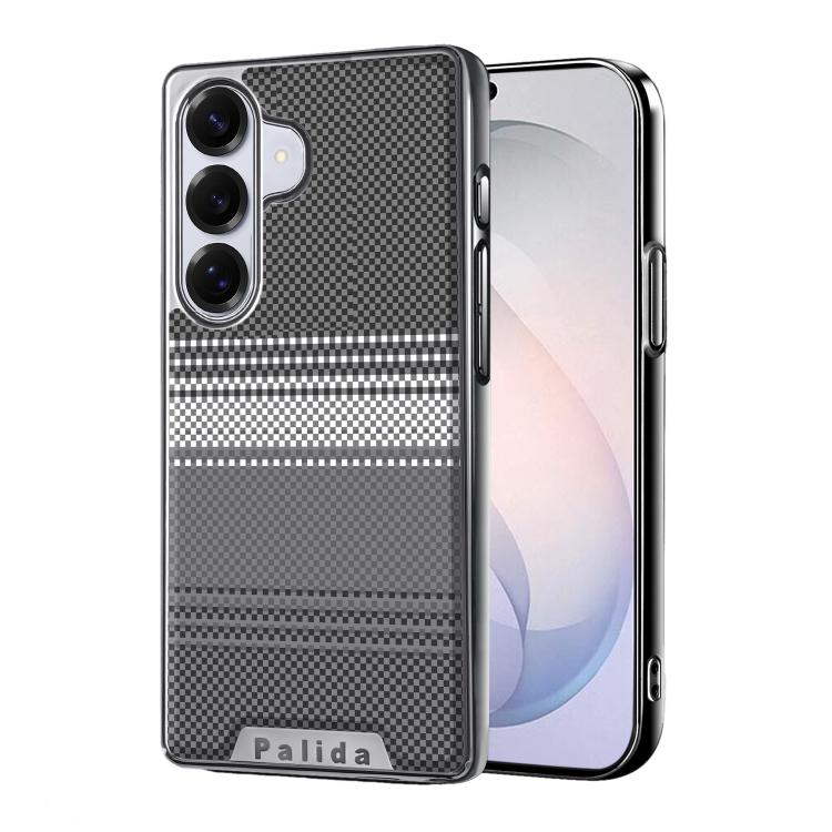 For Samsung Galaxy S26 5G Palida Electroplated Kevlar Texture Shockproof Phone Case(Black)
