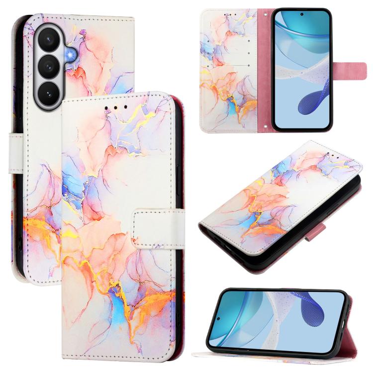 For Samsung Galaxy S26 5G PT003 Marble Pattern Flip Leather Phone Case(Galaxy Marble White)