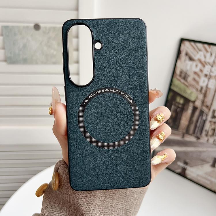 For Samsung Galaxy S26 5G PU MagSafe Magnetic Phone Case(Green)
