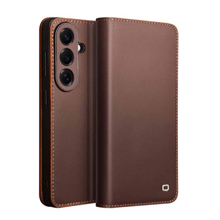 For Samsung Galaxy S26 5G QIALINO Classic Gen2 Genuine Leather Phone Case(Brown)