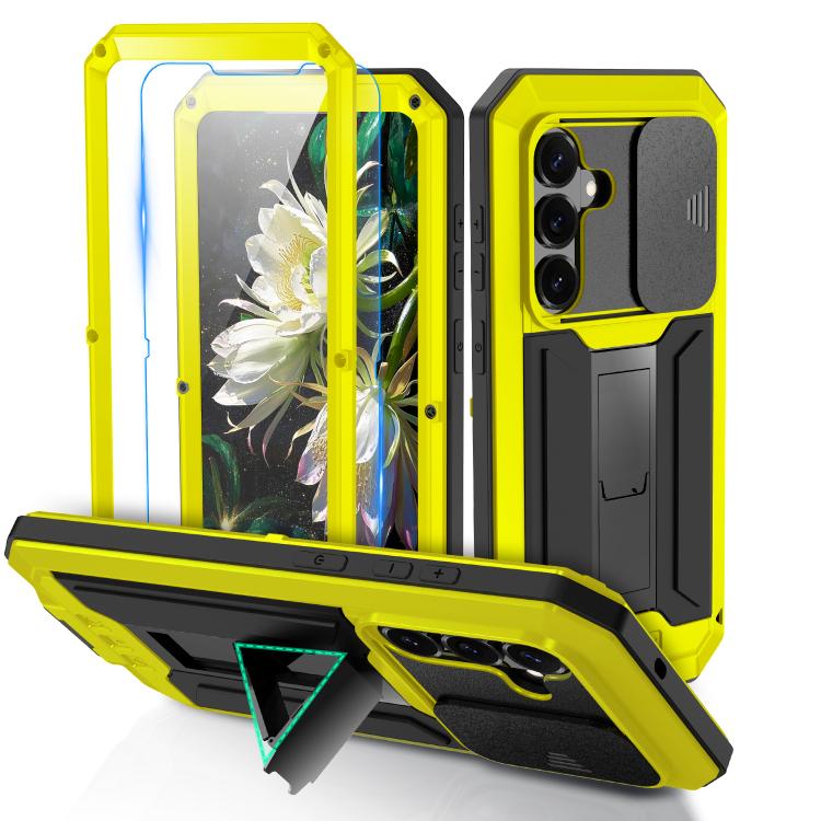 For Samsung Galaxy S26 5G R-JUST Sliding Camera Life Waterproof Holder Phone Case(Yellow)