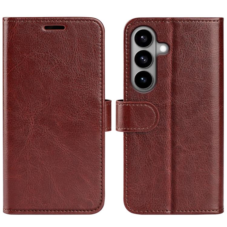 For Samsung Galaxy S26 5G R64 Texture Horizontal Flip Leather Phone Case(Brown)