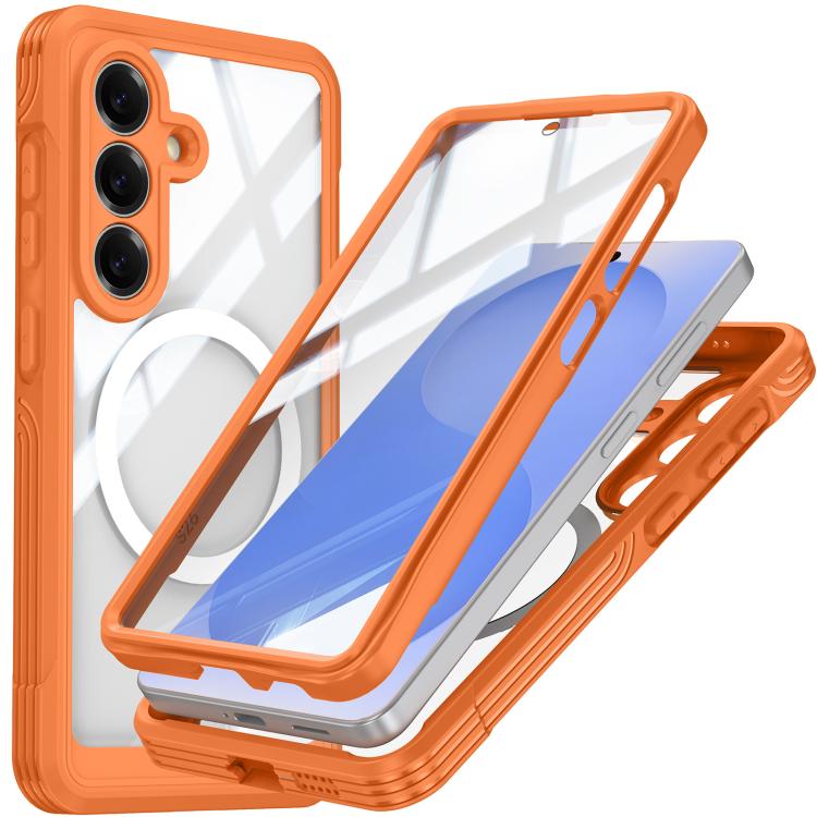 For Samsung Galaxy S26 5G RedPepper Tempered Glass MagSafe Phone Case(Orange)