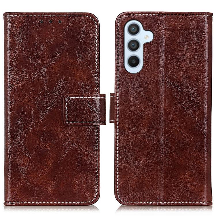 For Samsung Galaxy S26 5G Retro Crazy Horse Texture Leather Phone Case(Brown)