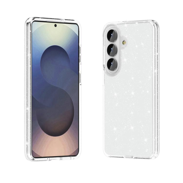 For Samsung Galaxy S26 5G Shockproof Terminator Glitter Powder Phone Case(White)