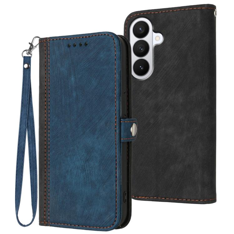 For Samsung Galaxy S26 5G Side Buckle Double Fold Hand Strap Leather Phone Case(Royal Blue)