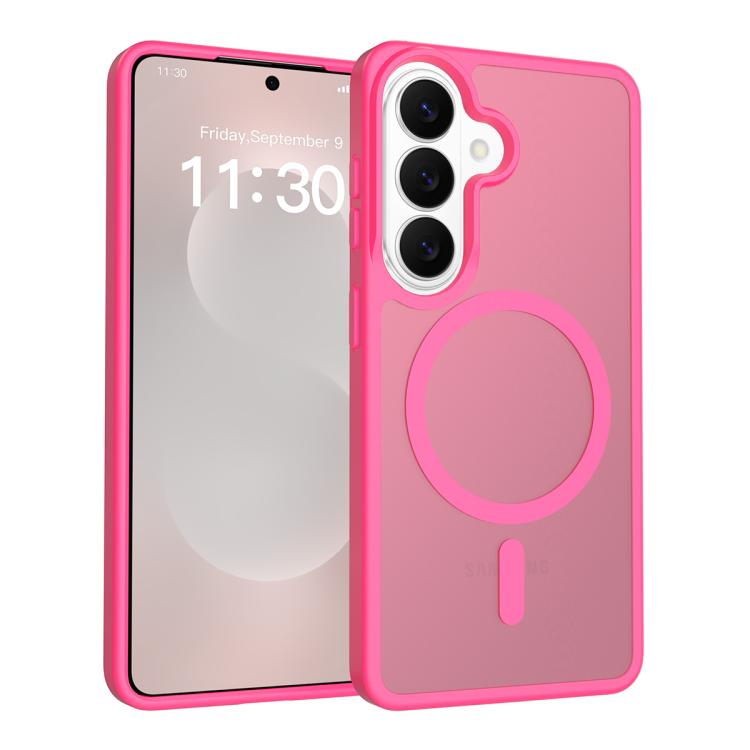 For Samsung Galaxy S26 5G Skin Feel TPU Hybrid PC MagSafe Phone Case(Rose Red)