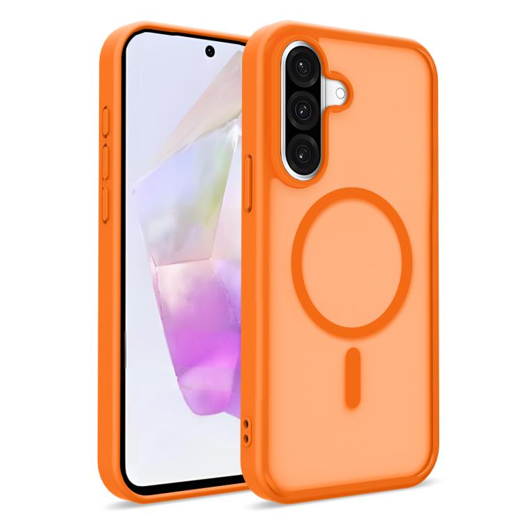 For Samsung Galaxy S26 5G Skin-Friendly Magnetic Shockproof TPU Hybrid PC Phone Case(Orange)
