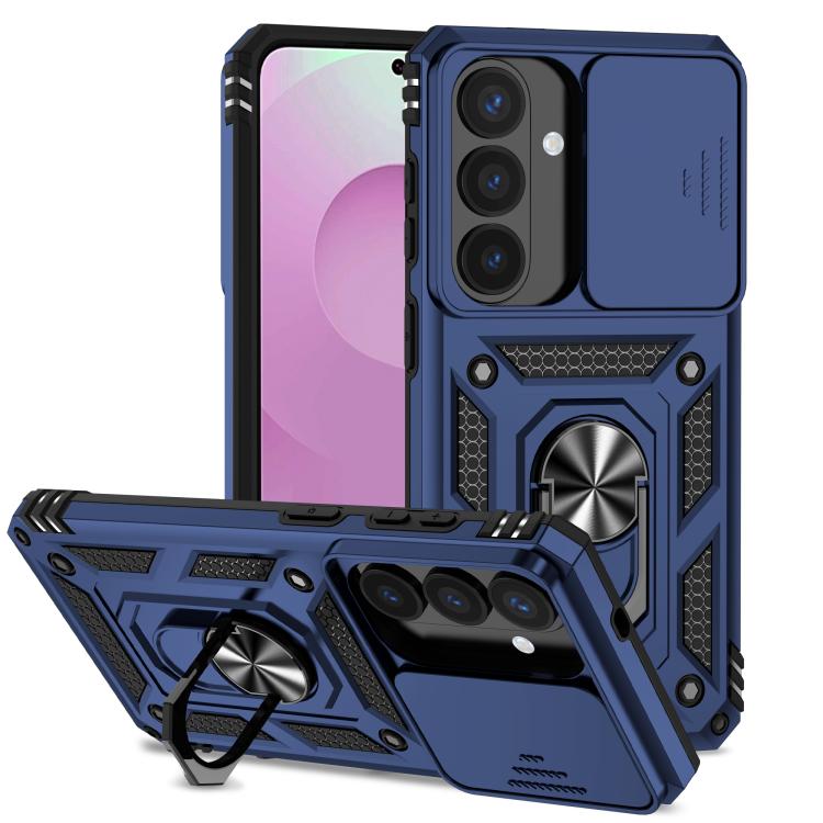 For Samsung Galaxy S26 5G Sliding Camshield Holder Phone Case(Blue)
