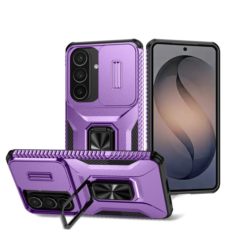 For Samsung Galaxy S26 5G Sliding Camshield Holder Phone Case(Purple)