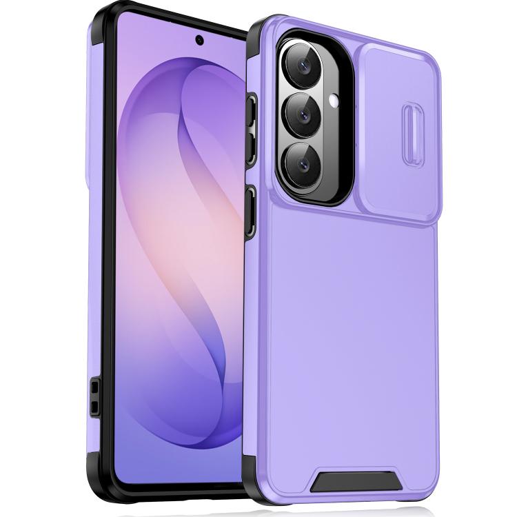 For Samsung Galaxy S26 5G Sliding Camshield TPU + PC Phone Case(Purple)