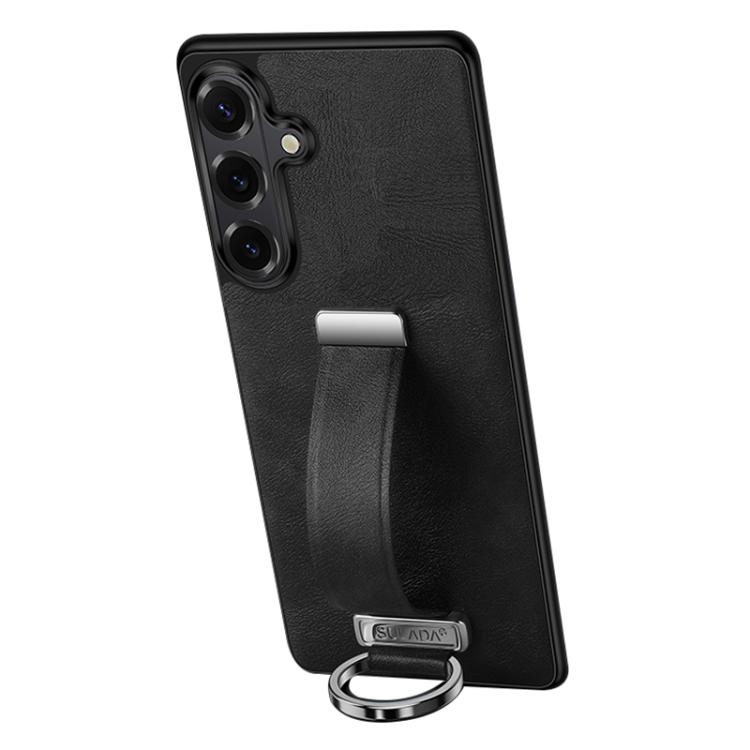 For Samsung Galaxy S26 5G SULADA PC Hybrid Leather Texture Skin Feel Shockproof Phone Case(Black)