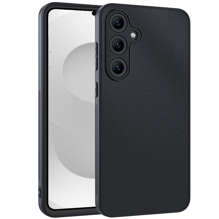 For Samsung Galaxy S26 5G Ultra-thin Plain Skin Leather Phone Case(Black)