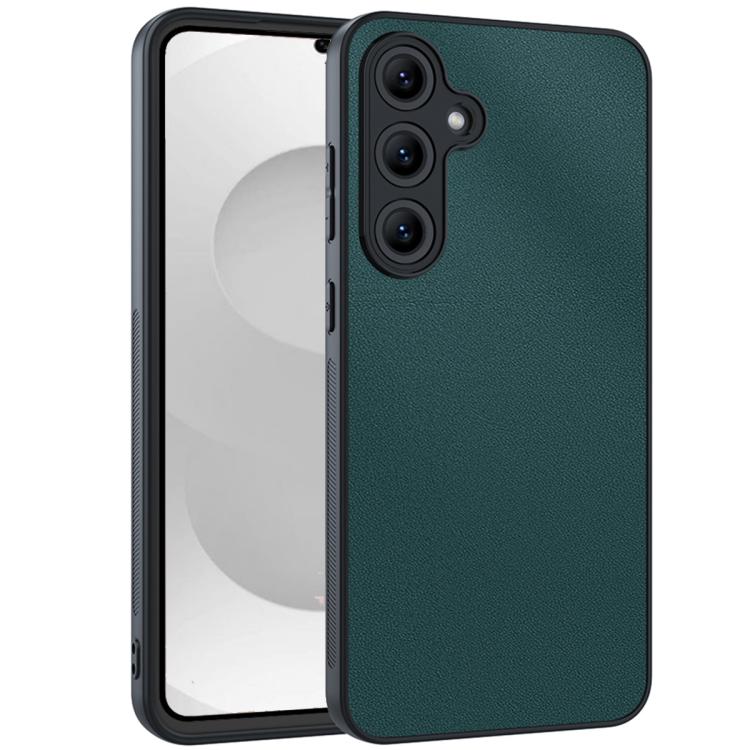 For Samsung Galaxy S26 5G Ultra-thin Plain Skin Leather Phone Case(Green)