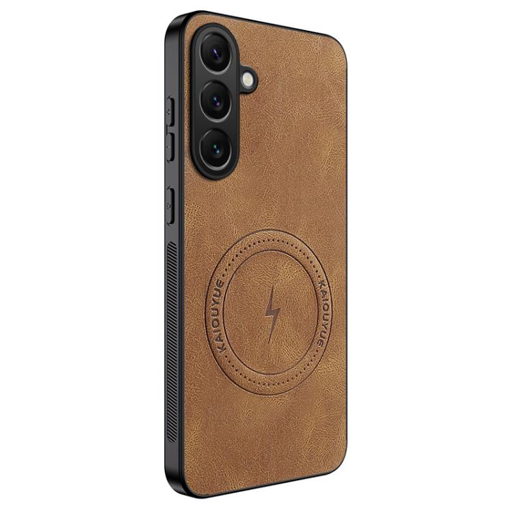 For Samsung Galaxy S26 5G WANLONFENG SD Series Nappa Texture Magnetic Phone Case(Brown)