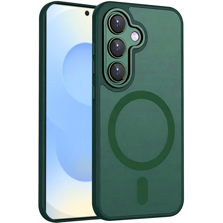 For Samsung Galaxy S26 5G XDcase Skin Feel Magnetic Frosted Phone Case with Lens Film(Green)