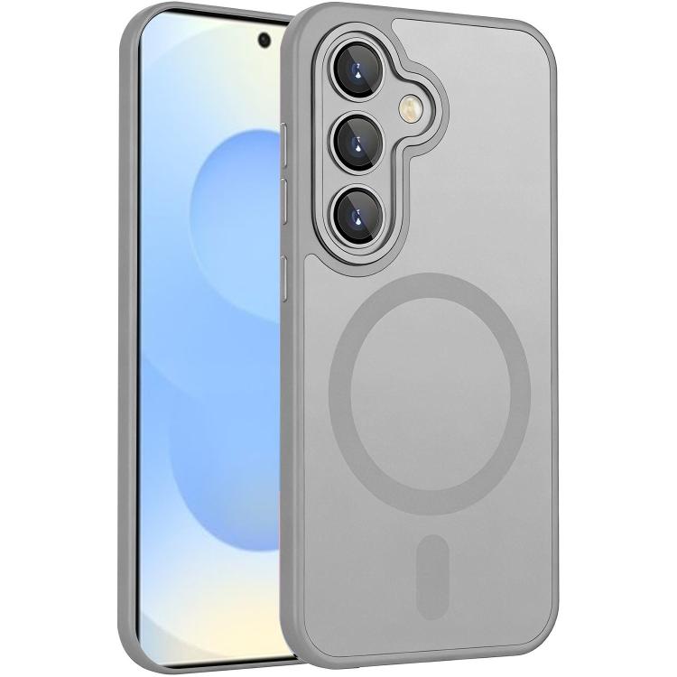 For Samsung Galaxy S26 5G XDcase Skin Feel Magnetic Frosted Phone Case with Lens Film(Grey)