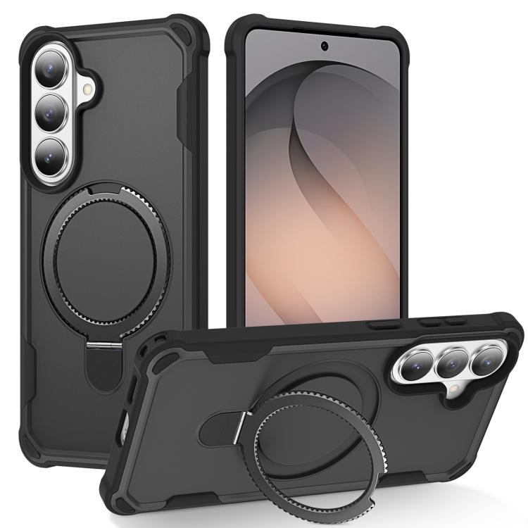 For Samsung Galaxy S26 5G Yingcai Gears MagSafe Holder Shockproof Phone Case(Black)