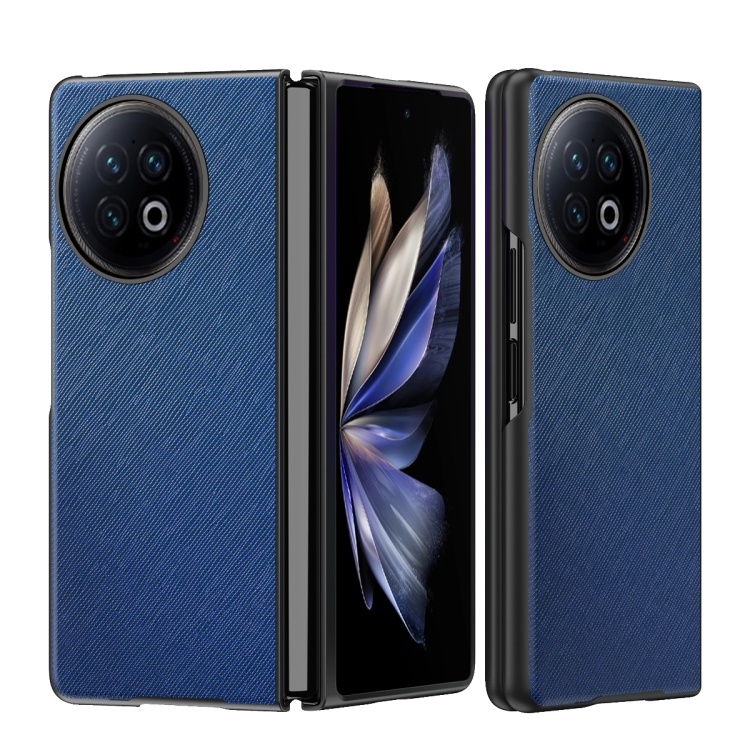 For vivo X Fold2 Cross Texture All Inclusive Shockproof Protective Phone Case(Blue)