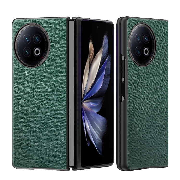 For vivo X Fold2 Cross Texture All Inclusive Shockproof Protective Phone Case(Green)