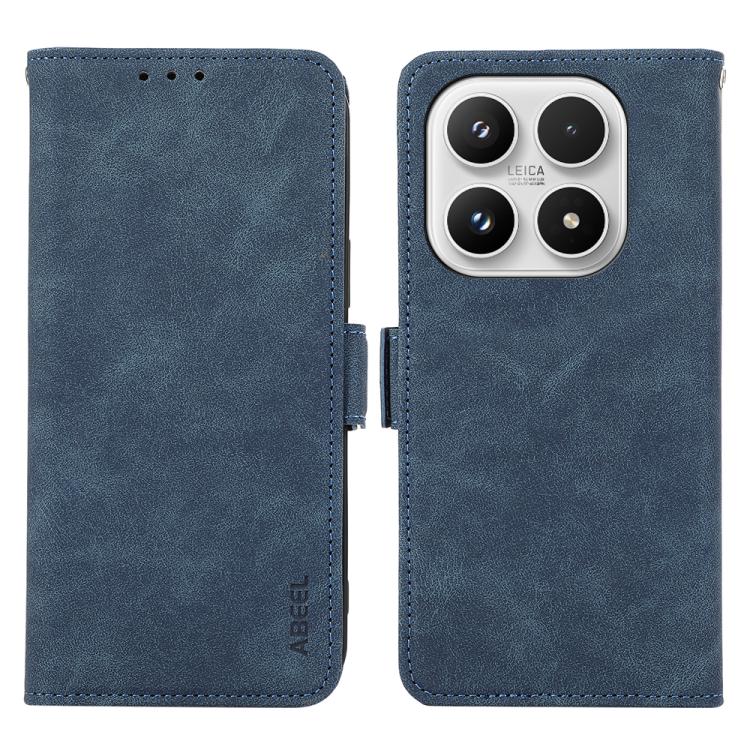 For Xiaomi 17 ABEEL Frosted Magnetic RFID Leather Phone Case(Blue)