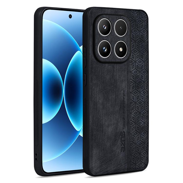 For Xiaomi 17 AZNS 3D Embossed Skin Feel Phone Case(Black)