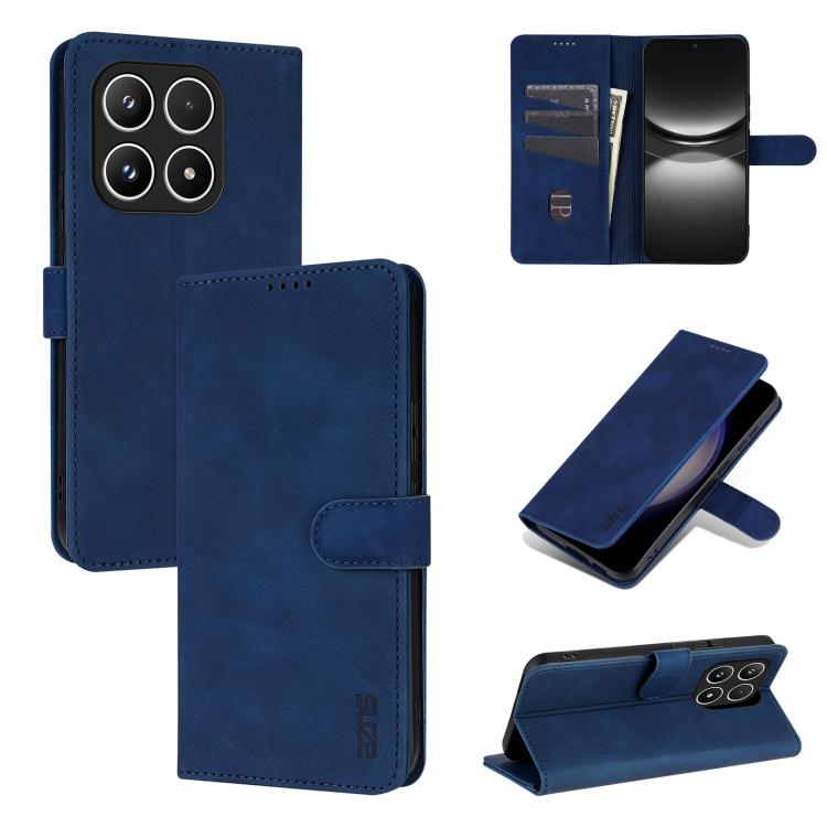 For Xiaomi 17 AZNS Skin Feel Calf Texture Flip Leather Phone Case(Blue)
