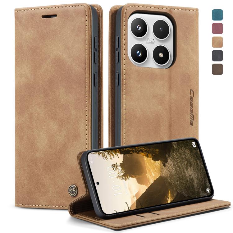 For Xiaomi 17 CaseMe 013 Multifunctional Horizontal Flip Leather Phone Case(Brown)