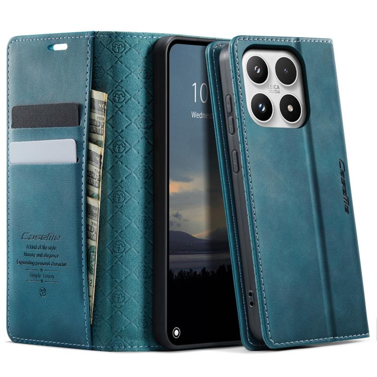 For Xiaomi 17 CaseMe 033 Calf Leather Lining Microfibre RFID Blocking Phone Case(Green)