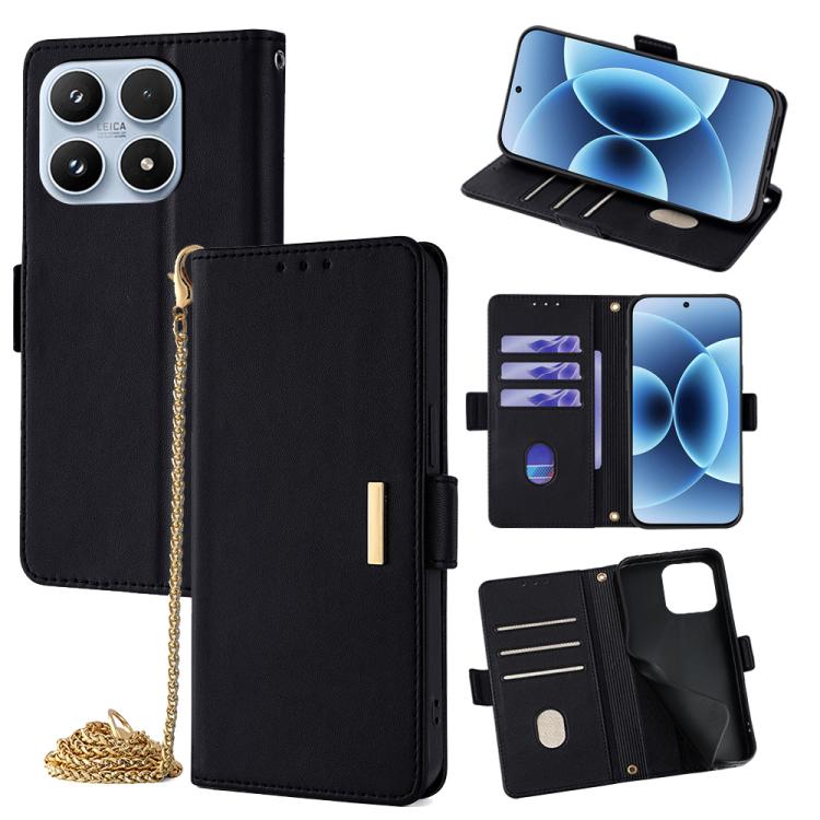 For Xiaomi 17 Crossbody Chain Leather Phone Case(Black)