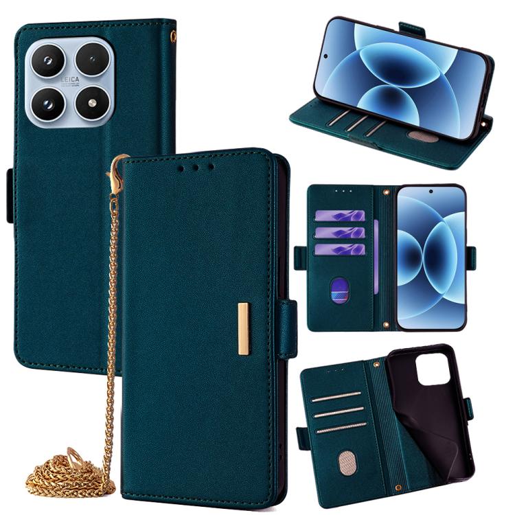 For Xiaomi 17 Crossbody Chain Leather Phone Case(Green)