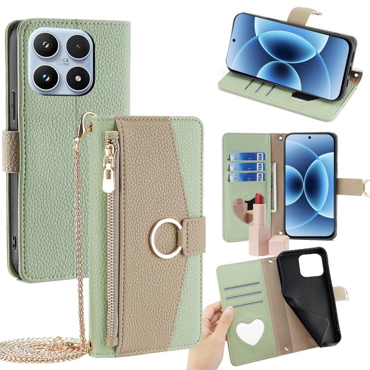 For Xiaomi 17 Crossbody Litchi Texture Leather Phone Case(Green)