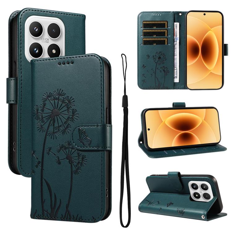 For Xiaomi 17 Dandelion Embossed Pattern Flip Leather Phone Case(Blue)