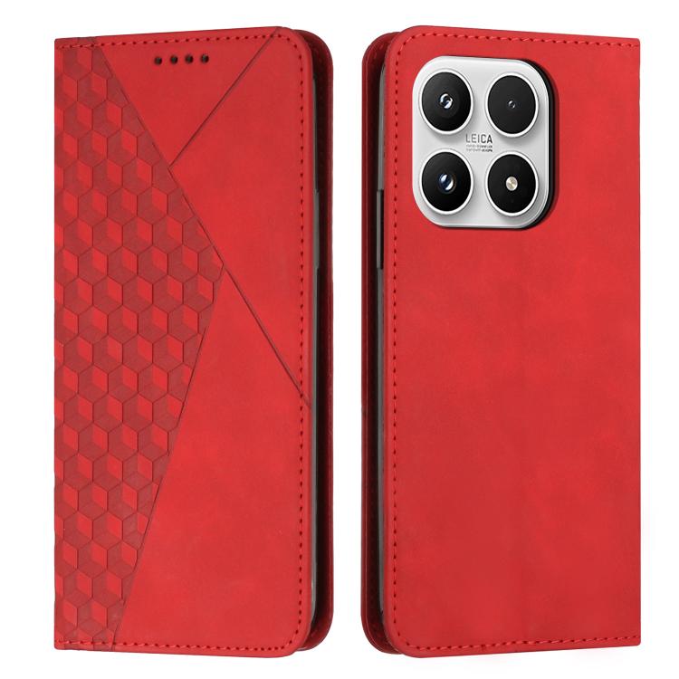 For Xiaomi 17 Diamond Splicing Skin Feel Magnetic Leather Phone Case(Red)