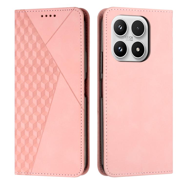 For Xiaomi 17 Diamond Splicing Skin Feel Magnetic Leather Phone Case(Rose Gold)
