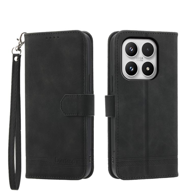For Xiaomi 17 Dierfeng Dream Line TPU Hybrid PU Leather Phone Case(Black)