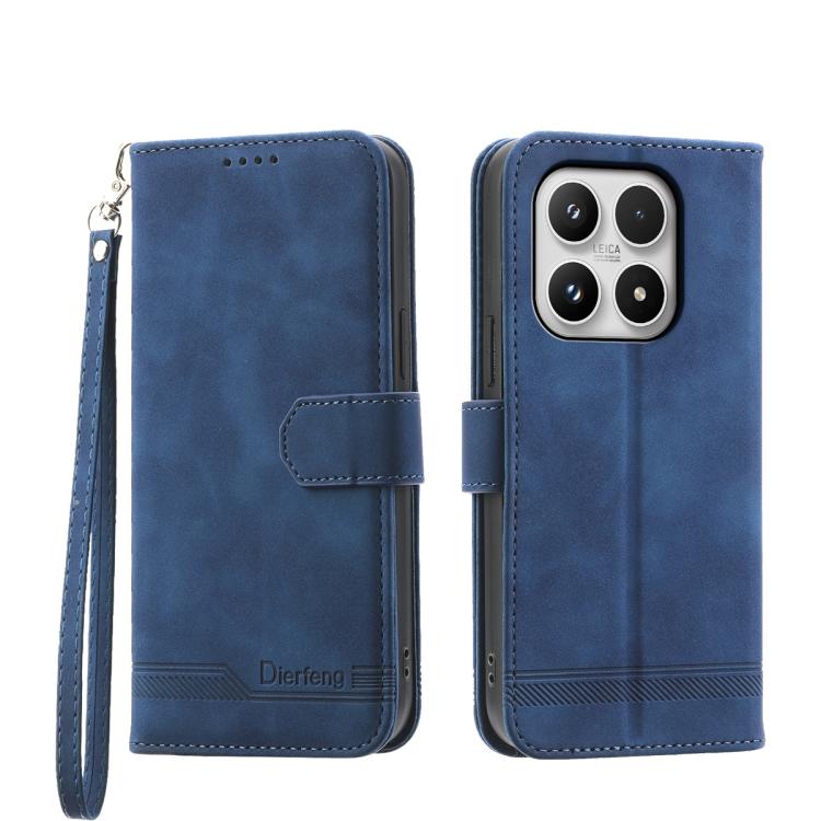 For Xiaomi 17 Dierfeng Dream Line TPU Hybrid PU Leather Phone Case(Blue)