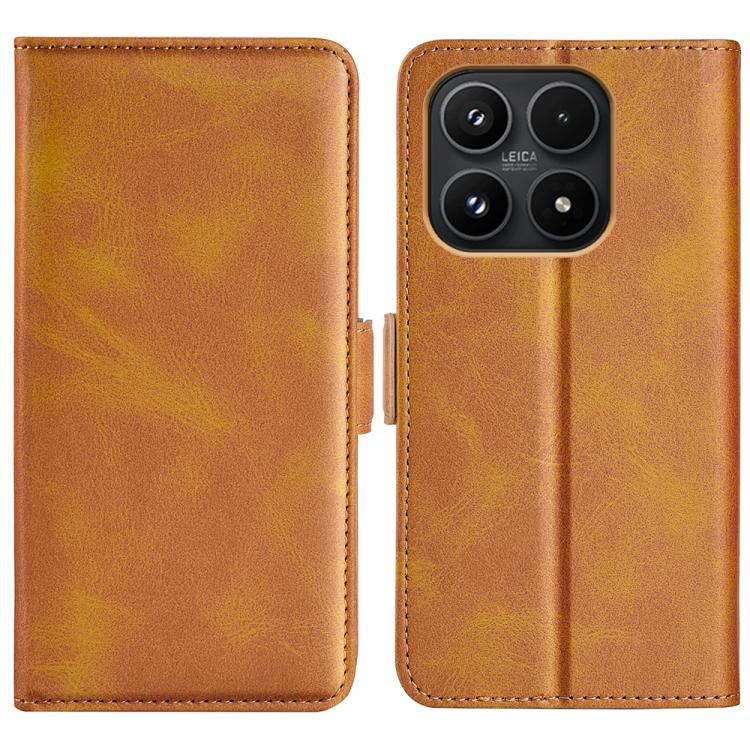 For Xiaomi 17 Dual-side Magnetic Buckle Horizontal Flip Leather Phone Case(Yellow)