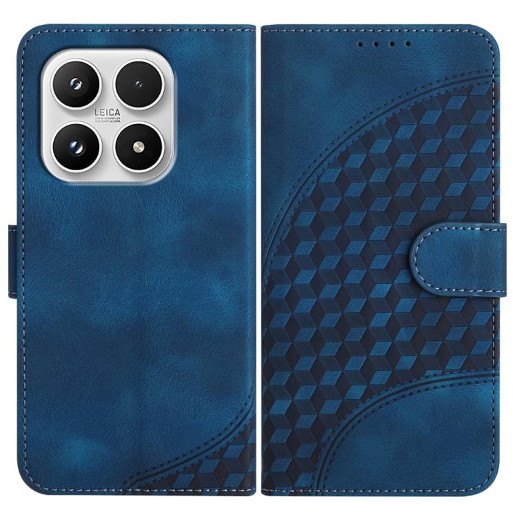 For Xiaomi 17 Elephant Head Embossed Phone Leather Case with Lanyard(Royal Blue)
