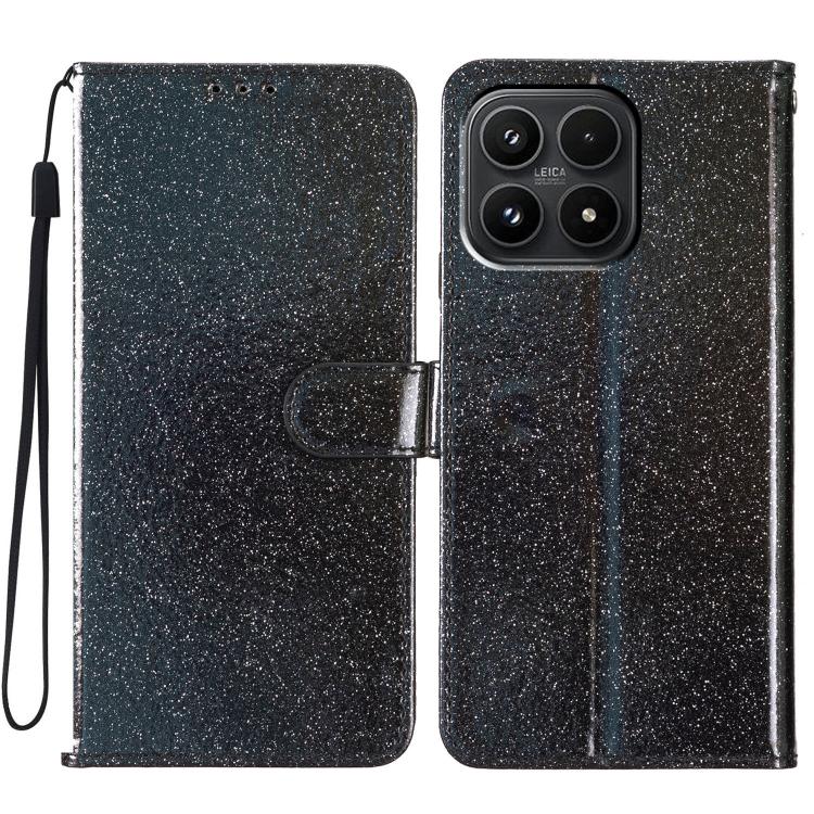 For Xiaomi 17 Glitter Powder Flip Leather Phone Case(Black)