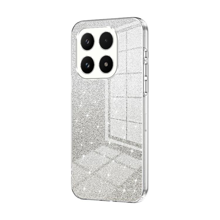 For Xiaomi 17 Gradient Glitter Powder Electroplated Phone Case(Transparent)