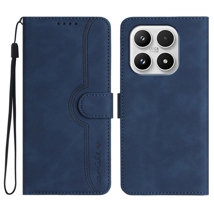 For Xiaomi 17 Heart Pattern Skin Feel Leather Phone Case(Royal Blue)