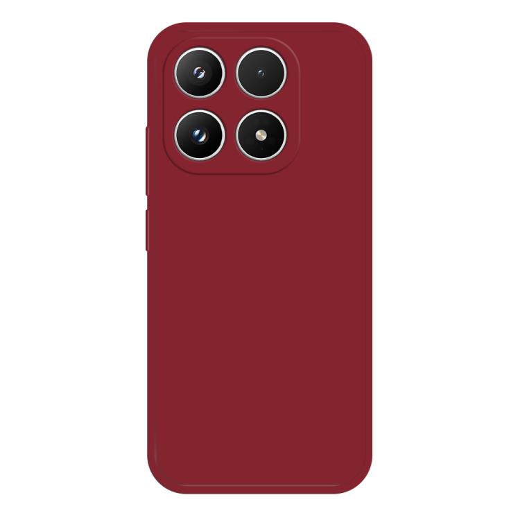For Xiaomi 17 Imitation Liquid Silicone Phone Case(Dark Red)